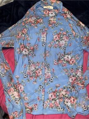 Blue Floral long sleeve